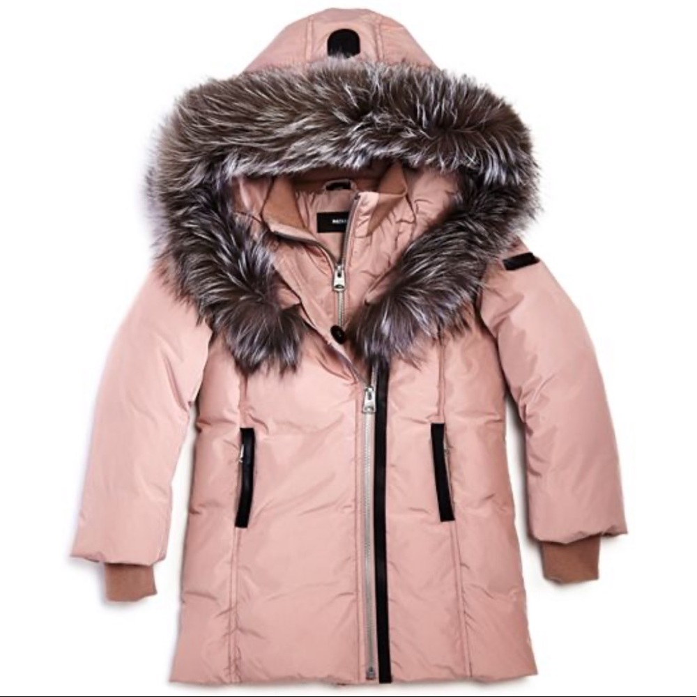 Mackage Sand Pink Toddler coat Fur hood
